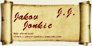 Jakov Jonkić vizit kartica